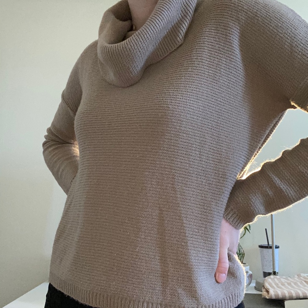 Beige Turtleneck